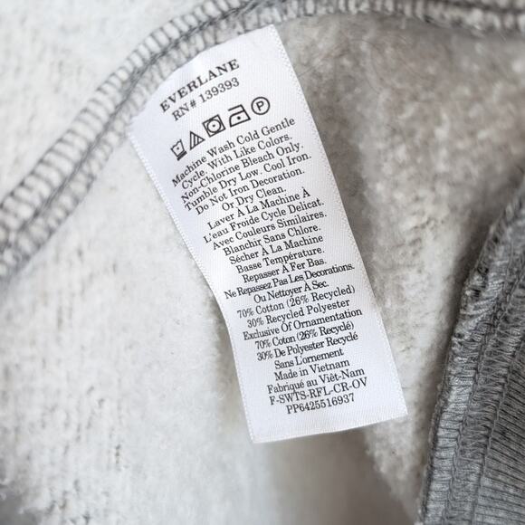 Everlane ReTrack Oversized Crew Neck Cotton/Fleece Sweater Sweatshirt, size L - Picture 7 of 7